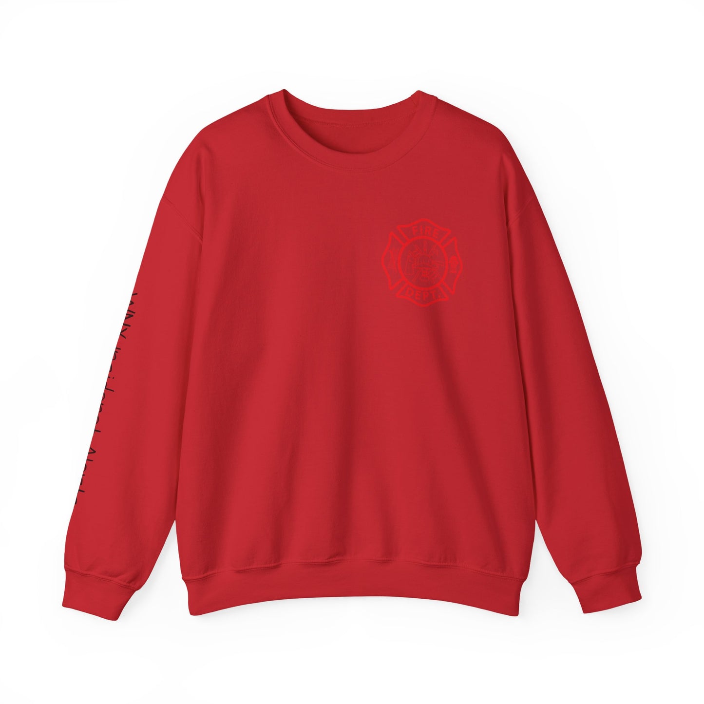 Fire Department Logo Crewneck Sweatshirt — Thin Red Line Firefighter Pullover