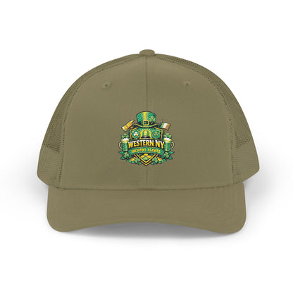 WNY Incident Alerts St. Patrick's day themed hat.