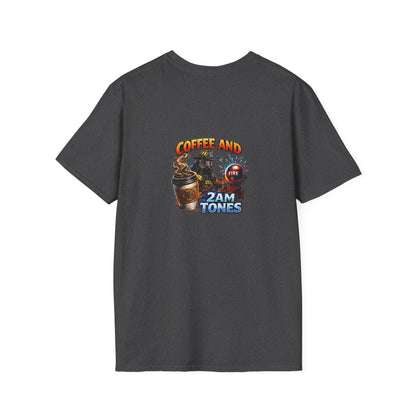 Coffee and 2AM Tones T-Shirt – Retro Coffee Vibes Graphic Tee