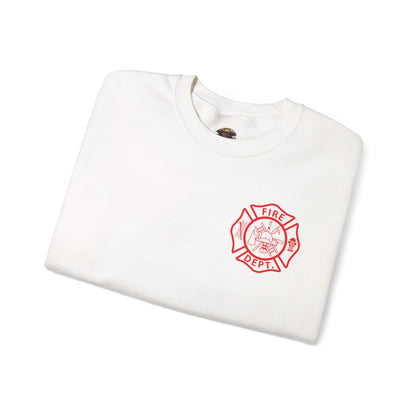 Firefighter Crewneck Sweatshirt – “We Fight What You Fear…Except Spiders”