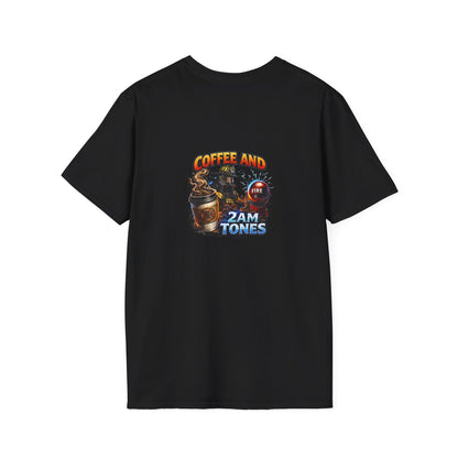 Coffee and 2AM Tones T-Shirt – Retro Coffee Vibes Graphic Tee