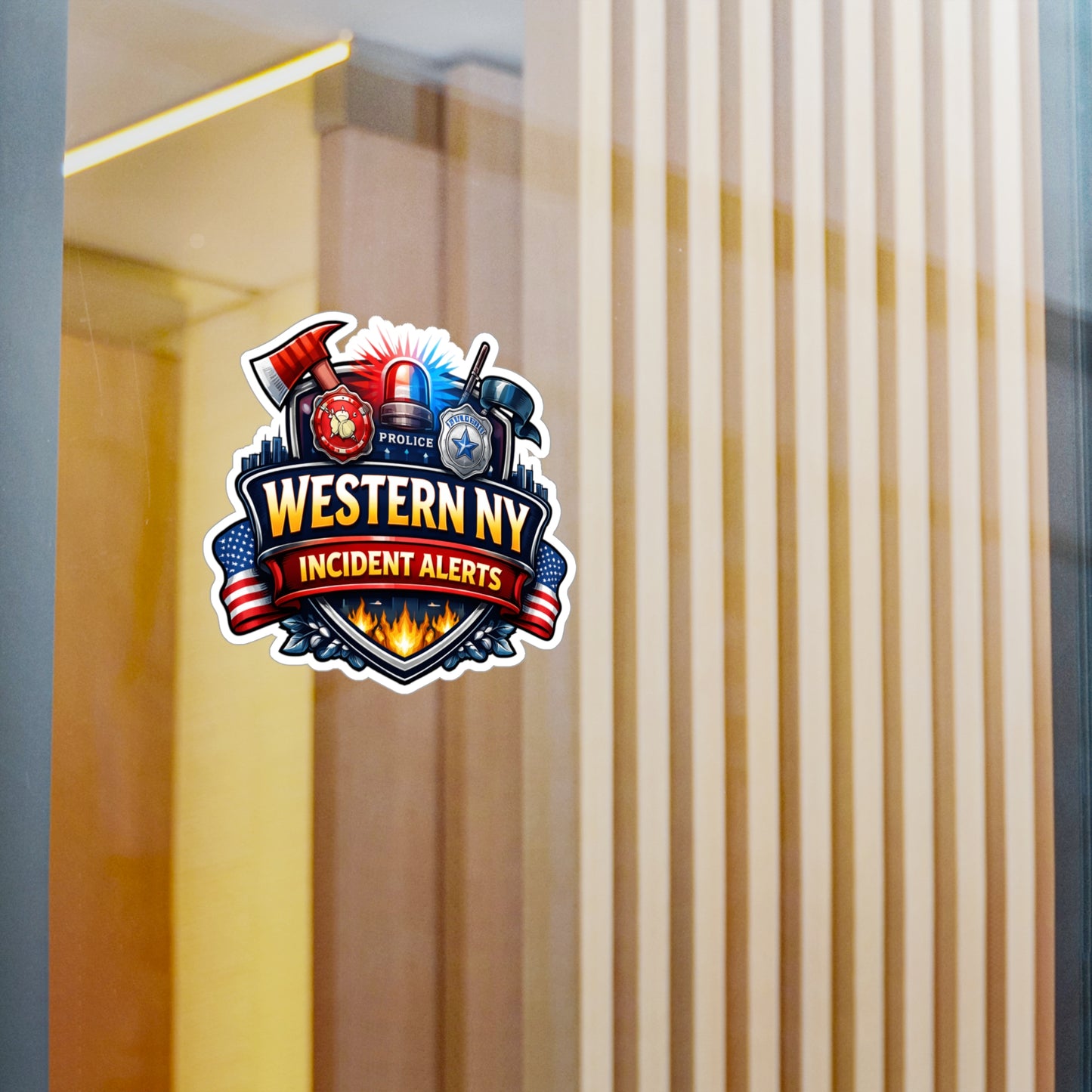 Kiss-Cut Vinyl Decal — Western NY Incident Alerts Badge