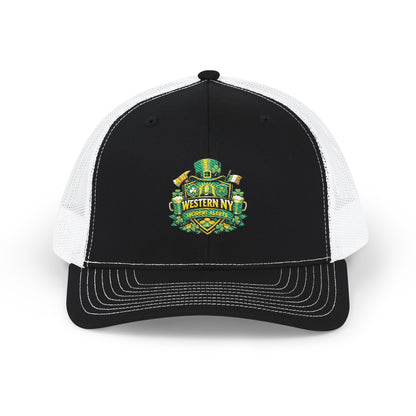 WNY Incident Alerts St. Patrick's day themed hat.