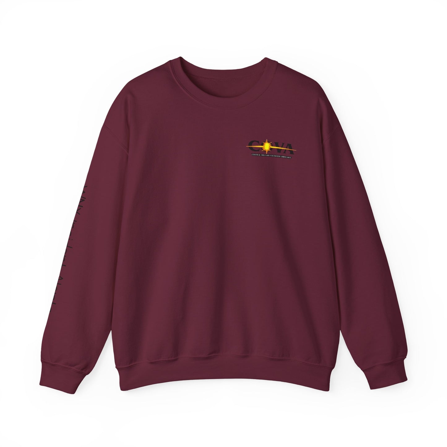 COVA Crewneck Sweatshirt — 'May the Wheels of EMS Forever Roll' Retro Logo