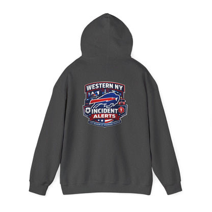 Western NY Incident Alerts Hoodie — (Buffalo Bills Themed) Emergency Response Patch Logo