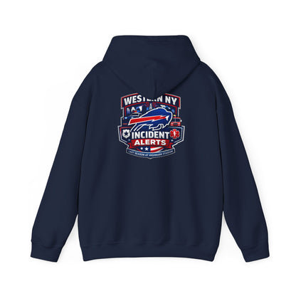 Western NY Incident Alerts Hoodie — (Buffalo Bills Themed) Emergency Response Patch Logo