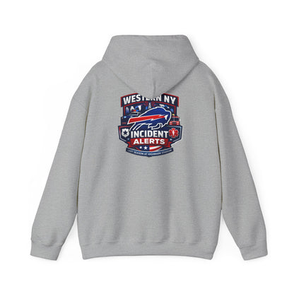 Western NY Incident Alerts Hoodie — (Buffalo Bills Themed) Emergency Response Patch Logo
