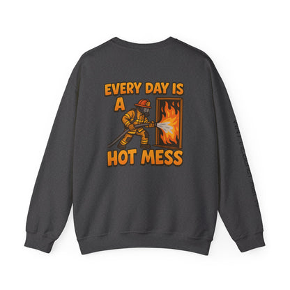 Fire Department Logo Crewneck Sweatshirt — Thin Red Line Firefighter Pullover