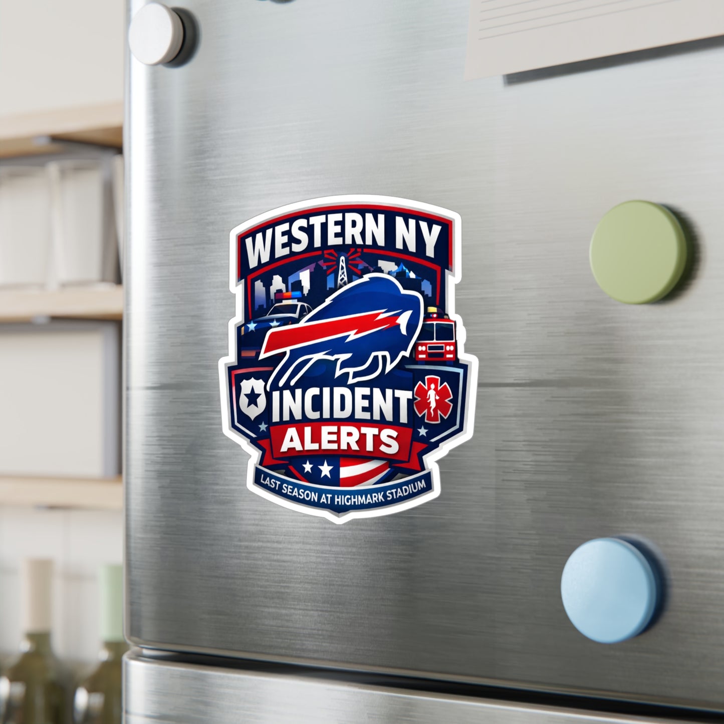 Western NY Incident Alerts Vinyl Sticker — Kiss-Cut Emergency Services Decal