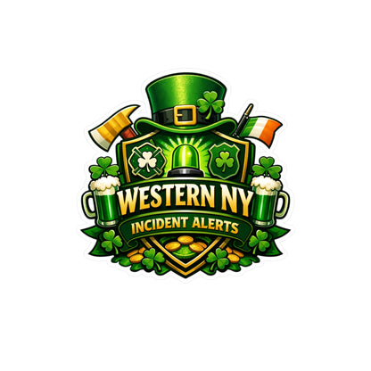 Western NY Incident Alerts St. Patrick’s Day Kiss-Cut Vinyl Sticker