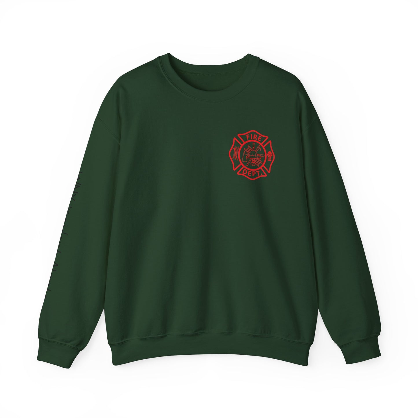 Firefighter Crewneck Sweatshirt — “Firefighters Do It With More Pressure” Graphic