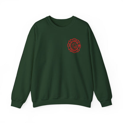 Firefighter Crewneck Sweatshirt — “Firefighters Do It With More Pressure” Graphic