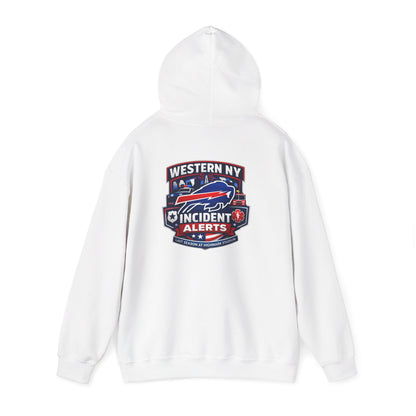 Western NY Incident Alerts Hoodie — (Buffalo Bills Themed) Emergency Response Patch Logo