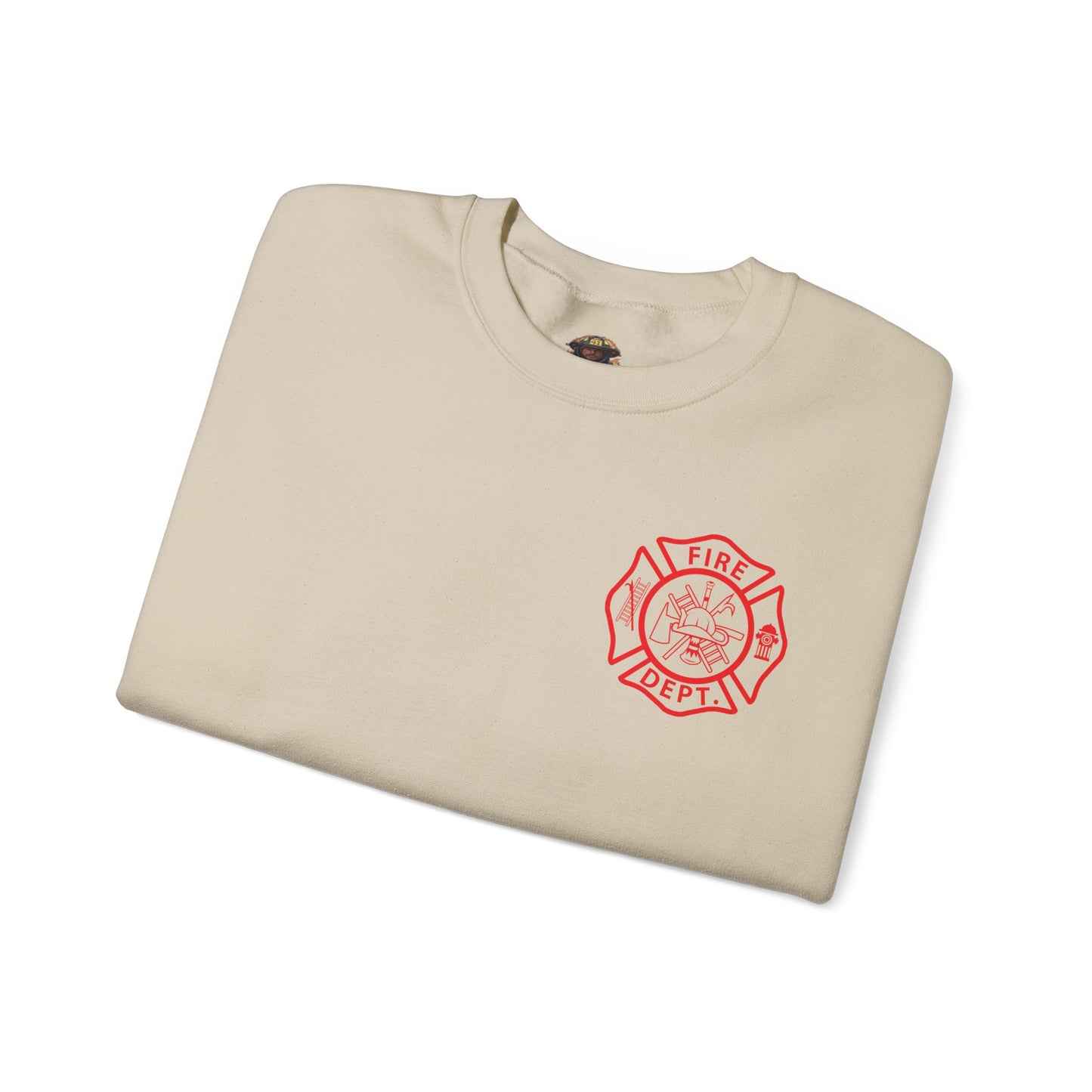 Firefighter Crewneck Sweatshirt – “We Fight What You Fear…Except Spiders”