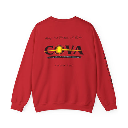 COVA Crewneck Sweatshirt — 'May the Wheels of EMS Forever Roll' Retro Logo