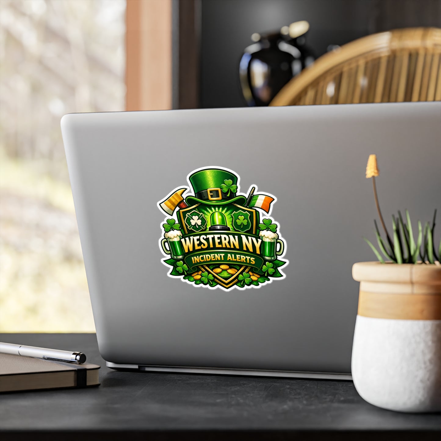 Western NY Incident Alerts St. Patrick’s Day Kiss-Cut Vinyl Sticker
