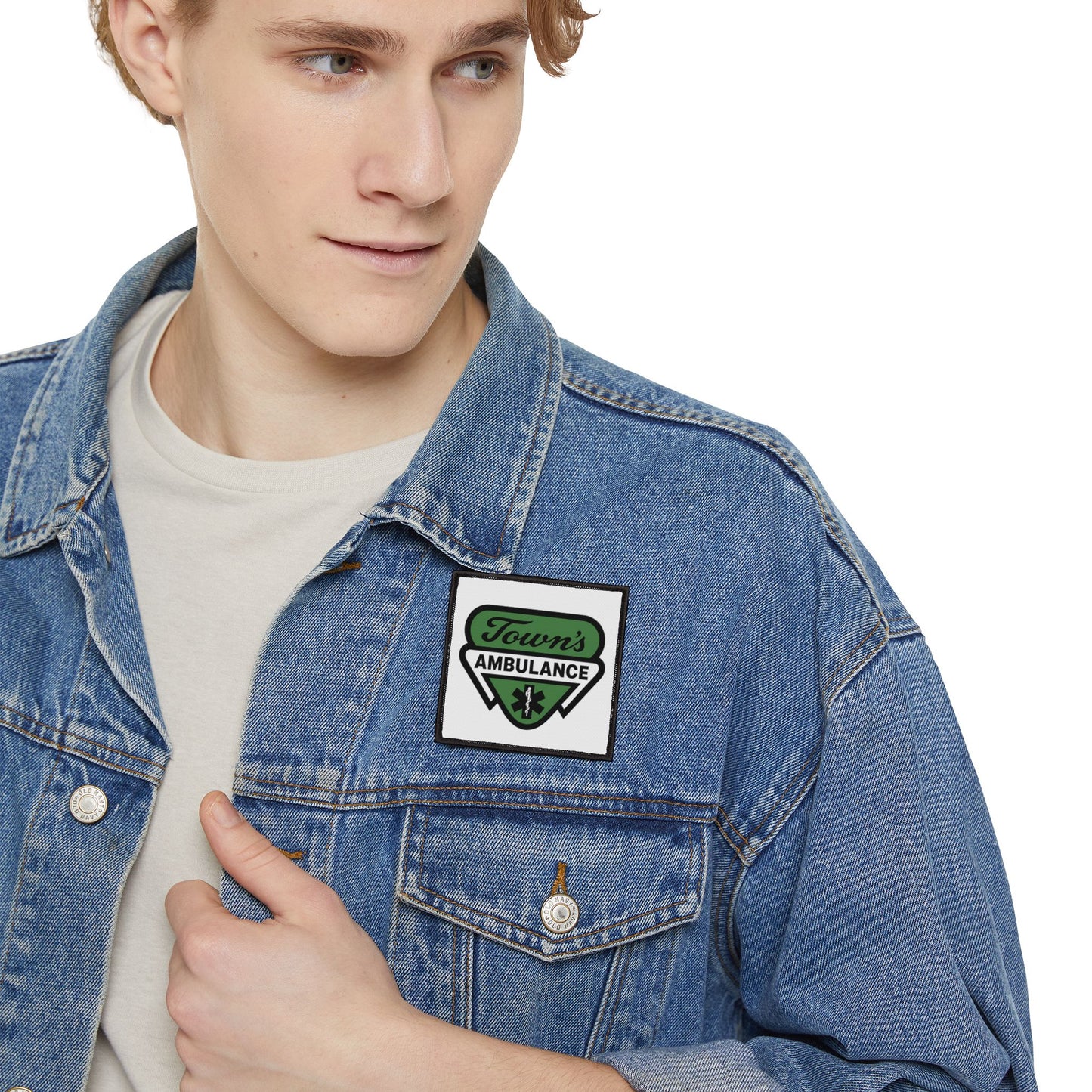 Green 'Town's Ambulance' Rescue Emblem Patch