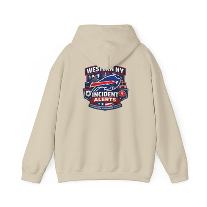 Western NY Incident Alerts Hoodie — (Buffalo Bills Themed) Emergency Response Patch Logo