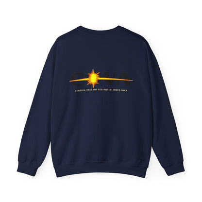 COVA Crewneck Sweatshirt — 'May the Wheels of EMS Forever Roll' Retro Logo