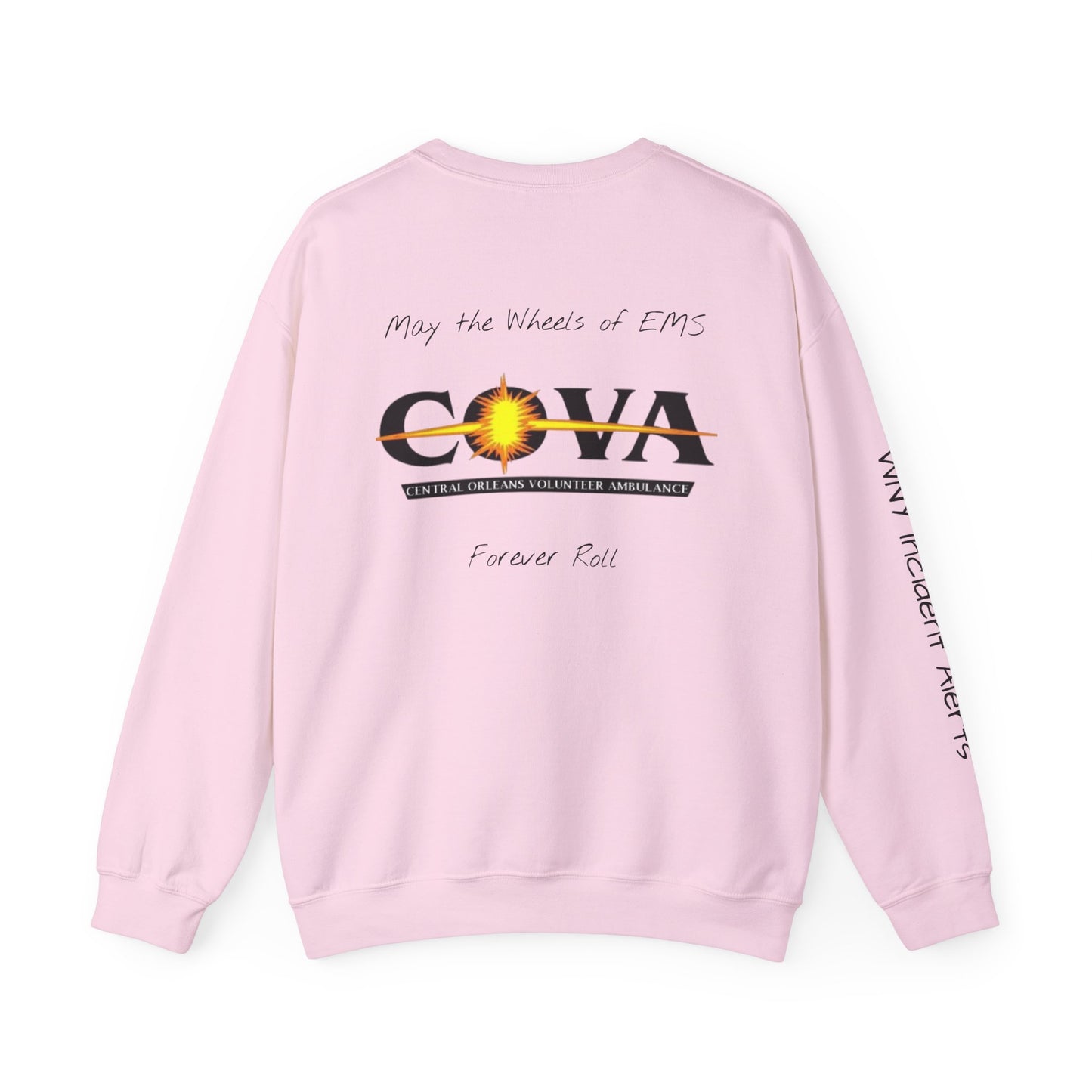 COVA Crewneck Sweatshirt — 'May the Wheels of EMS Forever Roll' Retro Logo