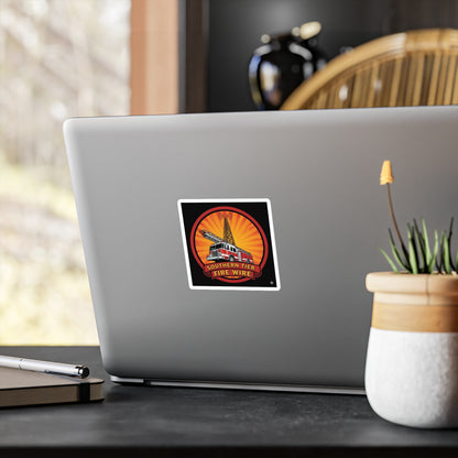 Firefighter Truck Vinyl Sticker — “Southern Tier Fire Wire” Kiss-Cut Decal